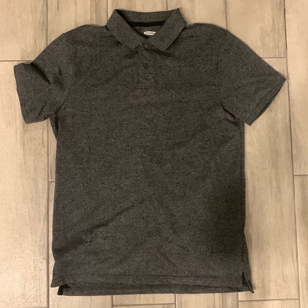 Old Navy Dark Grey Collared Short Sleeve Polo Shirt